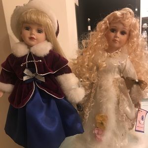 Dolls (2) porcelain from 1999